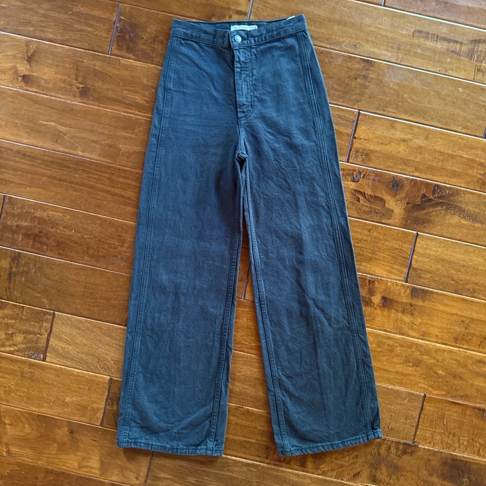 Levi’s Premium Wellthread Ribcage Wide Leg Jeans - Eclipse Charcoal Grey - 24